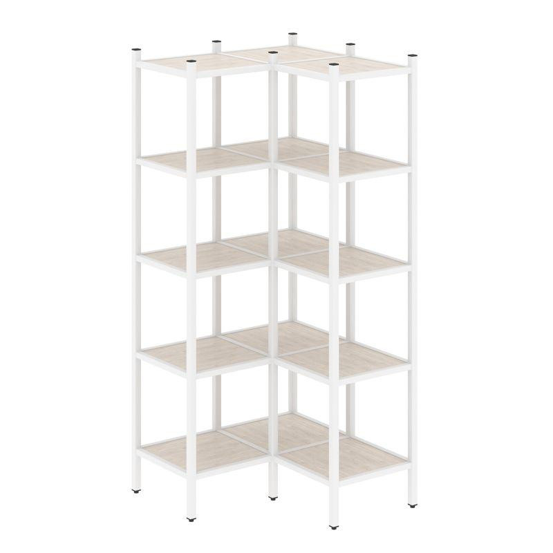 Loft Угловой внутренний стеллаж VR.L-32 Денвер Светлый/Металл Белый 862*862*1869 Loft Угловой внутренний стеллаж VR.L-32 Денвер Светлый/Металл Белый 862*862*1869