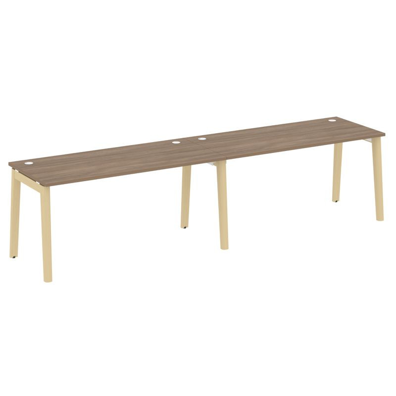 Onix Wood Рабочая станция OW.RS-2.4.7 Дуб Аризона/Дуб Светлый/Металл Белый 3160*720*750