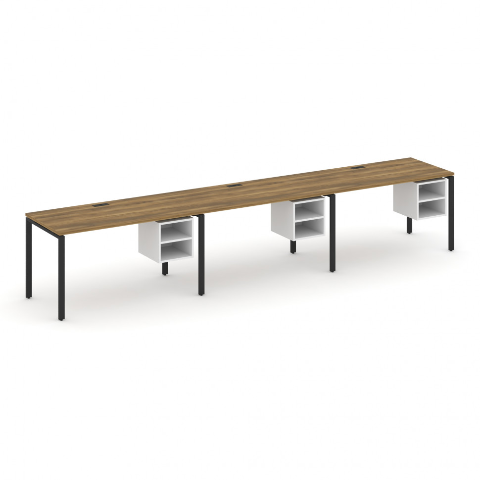 Concept Рабочая станция односторонняя с подвес. тумбами 3 места CN.ORS-127 Сандал Янтарный/Белый Бри Concept Рабочая станция односторонняя с подвес. тумбами 3 места CN.ORS-127 Сандал Янтарный/Белый Бри