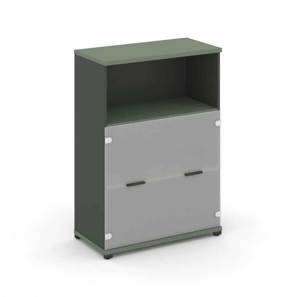 Concept Шкаф 1 широкая секция, 3 ниши CN.STS.E-313 SM A Кобо/Антрацит/Металл Антрацит/Сатин 836*420*