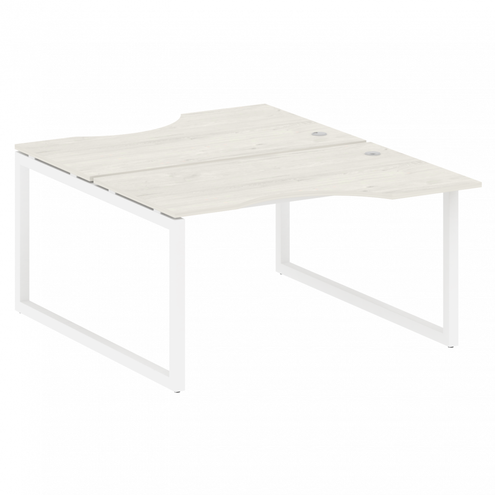 Metal System Quattro Рабочая станция криволинейная на О-образном м/к 50БО.РАС-СА-2.2 Дуб Наварра/Мет