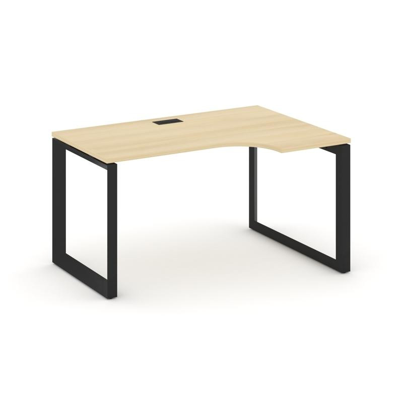 Style Project Стол рабочий эргономичный SN-59O.SPA-022(R) Акация Лорка/Металл Черный/Черный Заглушка