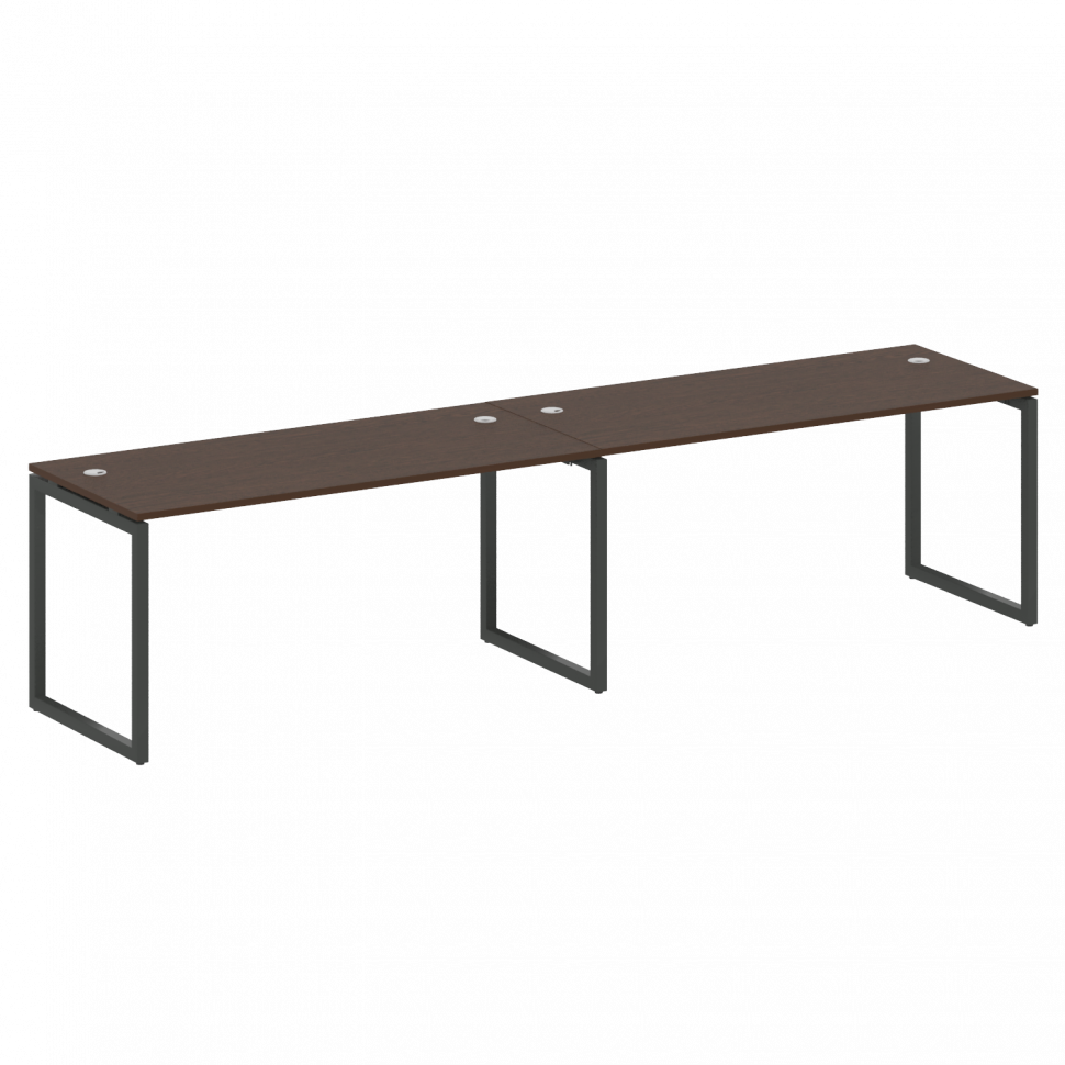 Metal System Quattro Рабочая станция на 2 места на О-образном м/к 40БО.СМ-2.4 Венге Цаво/Металл Антр