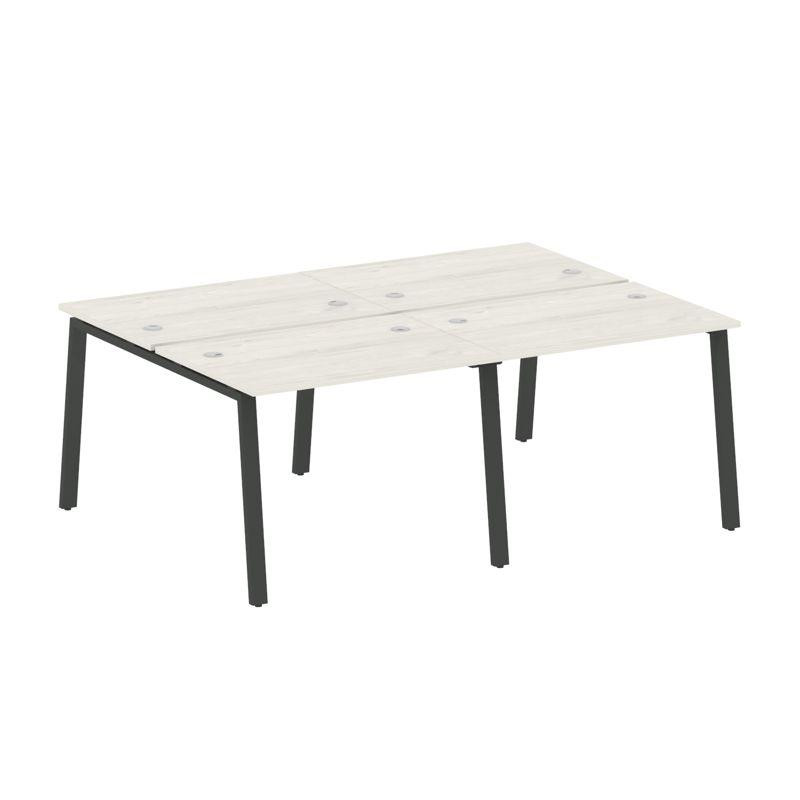 Metal System Рабочая станция на 4 места на А-образном м/к БА.СМ-4.1 Дуб Наварра/Металл Антрацит 2000