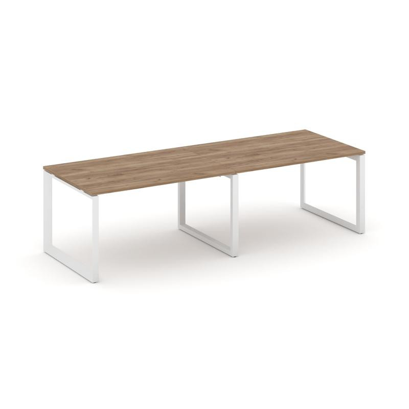 Style Project Стол переговорный SN-59O.SPRG-011.3 Дуб Табак/Металл Белый 1960*980*750