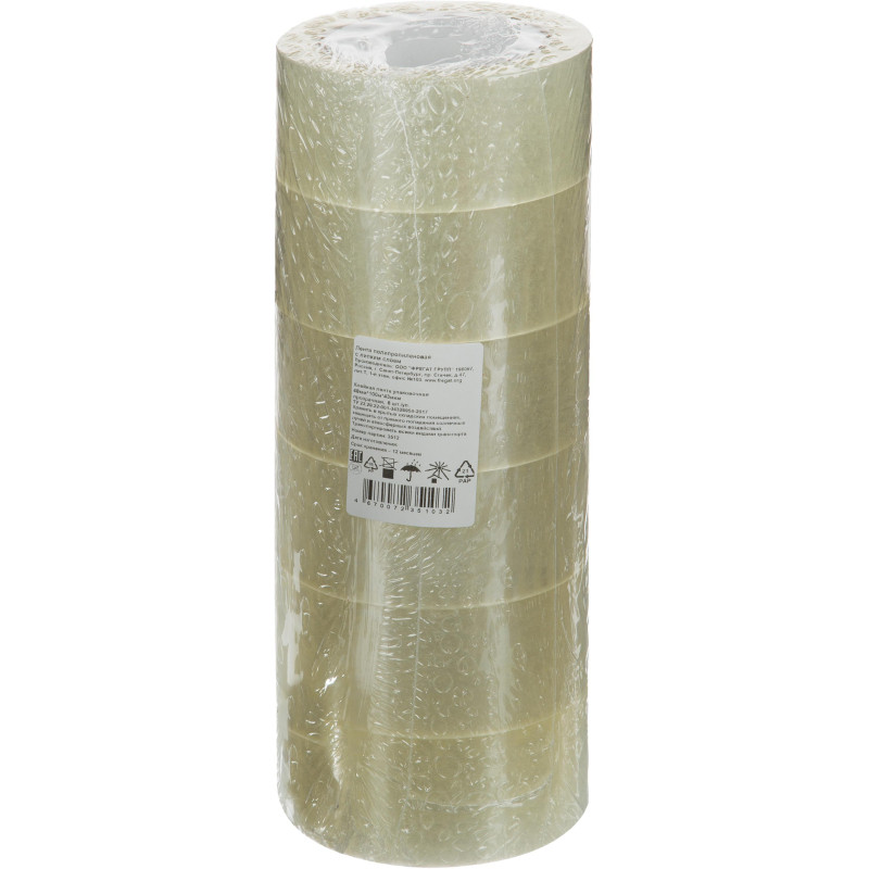 Клейкая лента упаковочная 48мм х 100м 43мкм прозрачный 6 шт/уп СПб