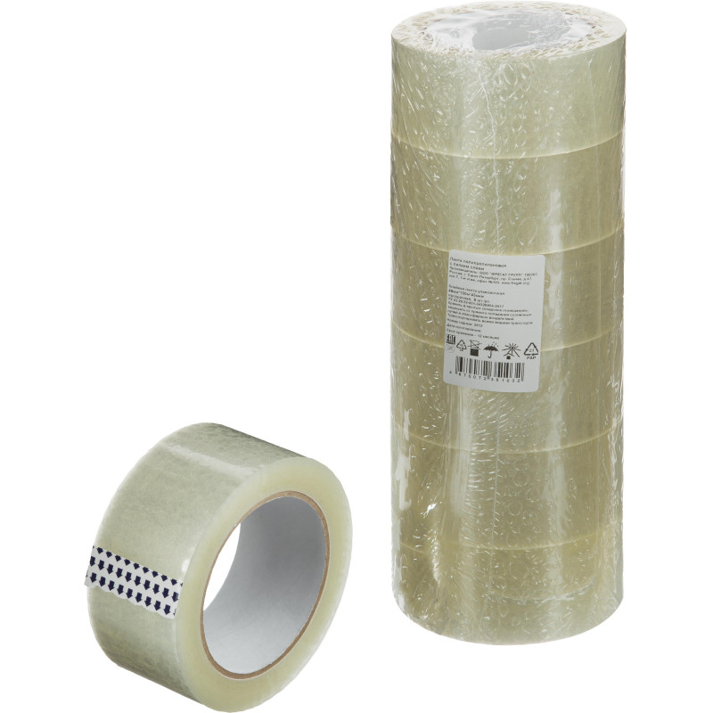 Клейкая лента упаковочная 48мм х 100м 43мкм прозрачный 6 шт/уп СПб