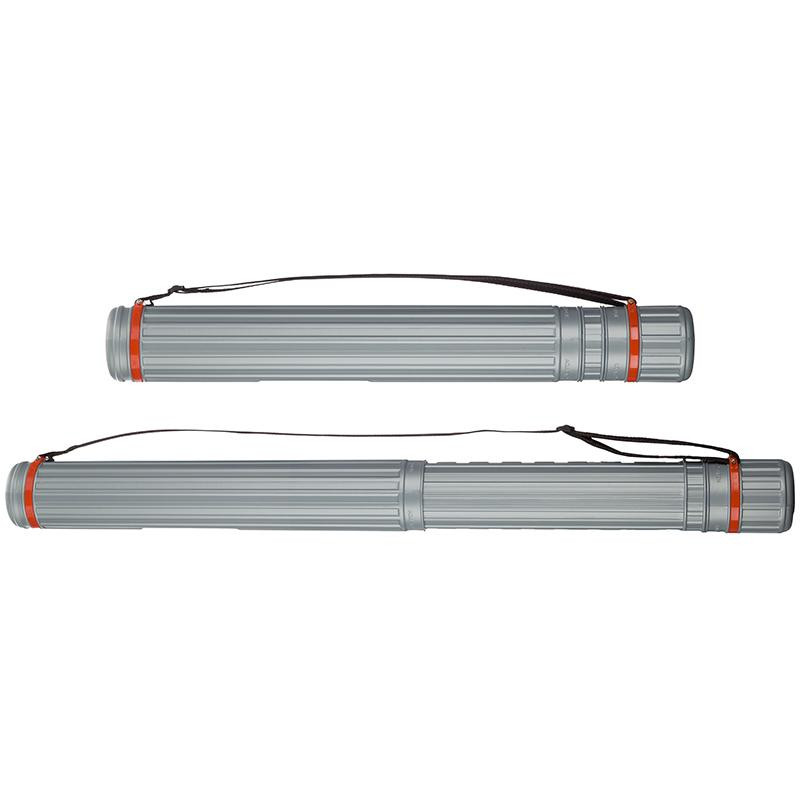 Тубус D80 мм, L64-108 см серый на ремне