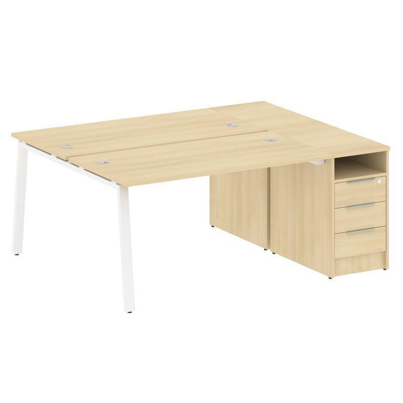 Metal System Рабочая станция с тумбой на А-образном м/к БА.РС-СТП-2.3 Акация Лорка/Металл Белый 1812 Metal System Рабочая станция с тумбой на А-образном м/к БА.РС-СТП-2.3 Акация Лорка/Металл Белый 1812