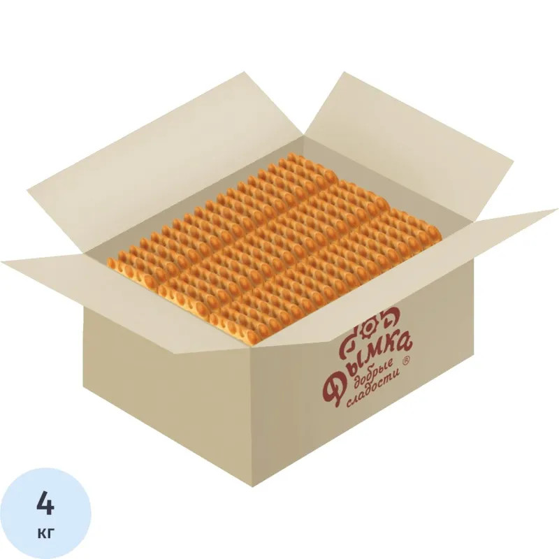 Печенье сдобное Дымка Дырки-Пупырки с вареной сгущенкой 4кг/уп