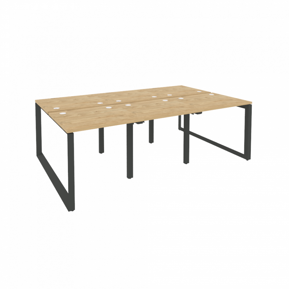 Onix Рабочая станция на О-образном м/к O.MO-D.RS-6.0.7 Тиквуд Светлый/Металл Антрацит 2340*1475*750