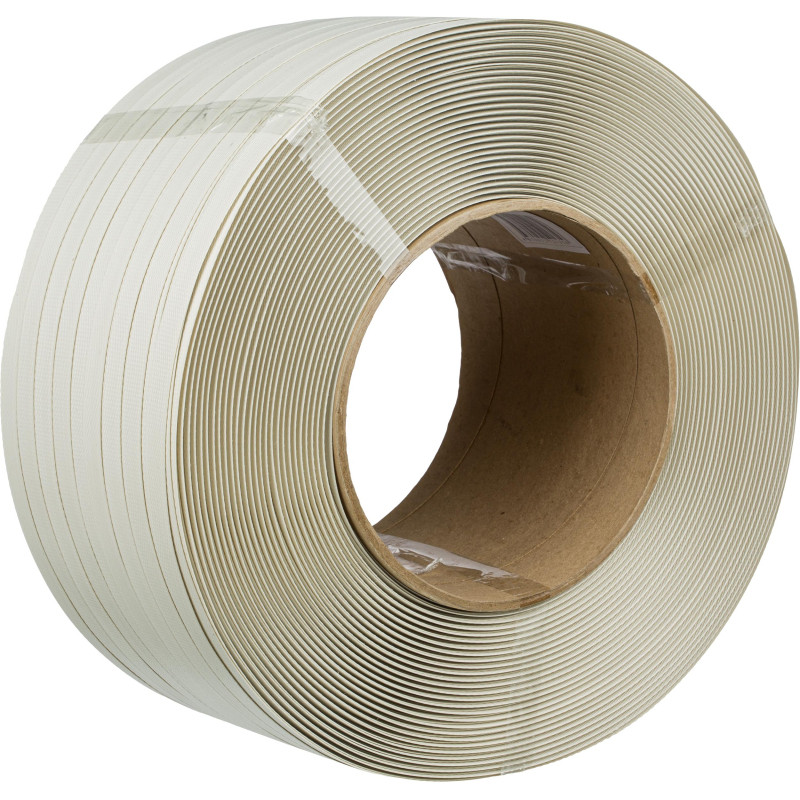 Стреппинг лента Полипропиленовая 19мм х 1,0 (1000 м.) Белая Стреппинг лента Полипропиленовая 19мм х 1,0 (1000 м.) Белая