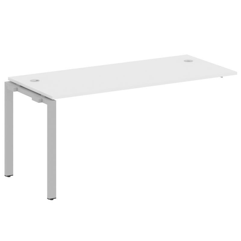 Metal System Проходной элемент рабочей станции на П-образном м/к БП.ПРС-СП-1.4 Белый/Металл Серый 16