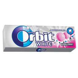 Жевательная резинка ORBIT (Орбит) "Белоснежный" Bubblemint, 10 подушечек, 13,6 г, 46141538