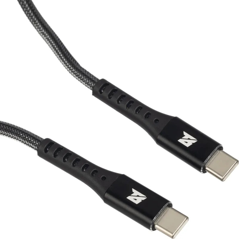 Кабель 60W, 3A, 1м, Type-C to Type-C,  нейл, черный BT-JCBL-010/U210CC
