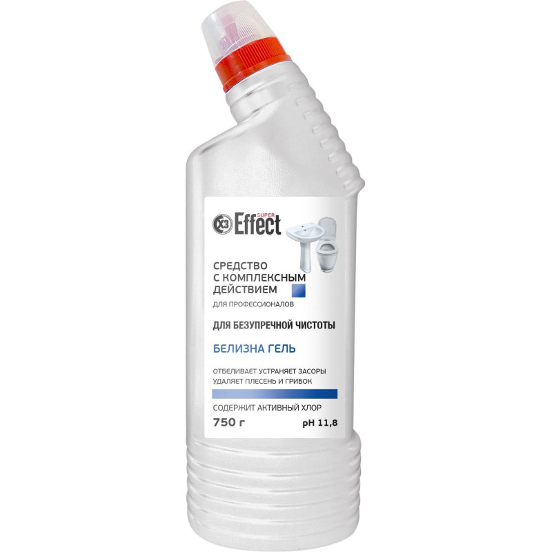 Профхим сантех щел Effect/Super Белизна гель, 0,75л