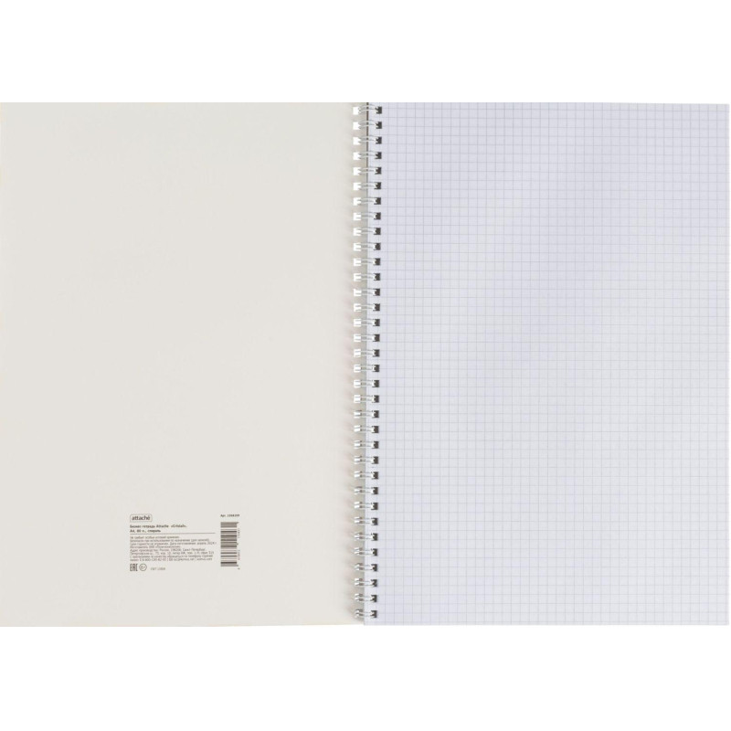 Тетрадь общая Attache Cristal,80л,клет,А4,спир,обл.мел.карт