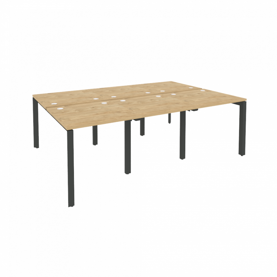 Onix Рабочая станция на П-образном м/к O.MP-D.RS-6.0.8 Тиквуд Светлый/Металл Антрацит 2340*1635*750