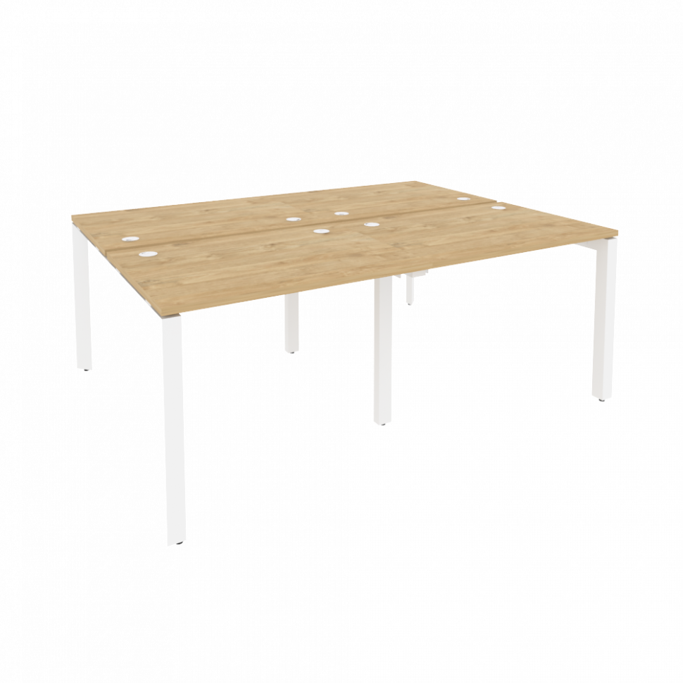 Onix Рабочая станция на П-образном м/к O.MP-D.RS-4.1.7 Тиквуд Светлый/Металл Белый 1960*1475*750