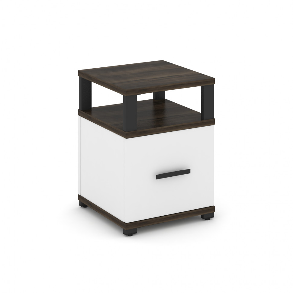 Concept Тумба приставная 1 распаш. фасад с надставкой CN.TUP-005 B Дуб Мали/Белый Бриллиант/Металл Ч Concept Тумба приставная 1 распаш. фасад с надставкой CN.TUP-005 B Дуб Мали/Белый Бриллиант/Металл Ч