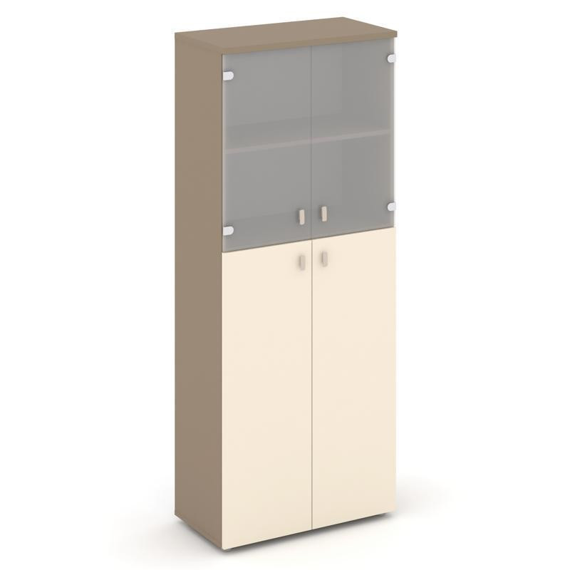 Estetica Шкаф высокий широкий ES.ST-1.7 Латте/Сатин/Сатин матовый 800*420*1977