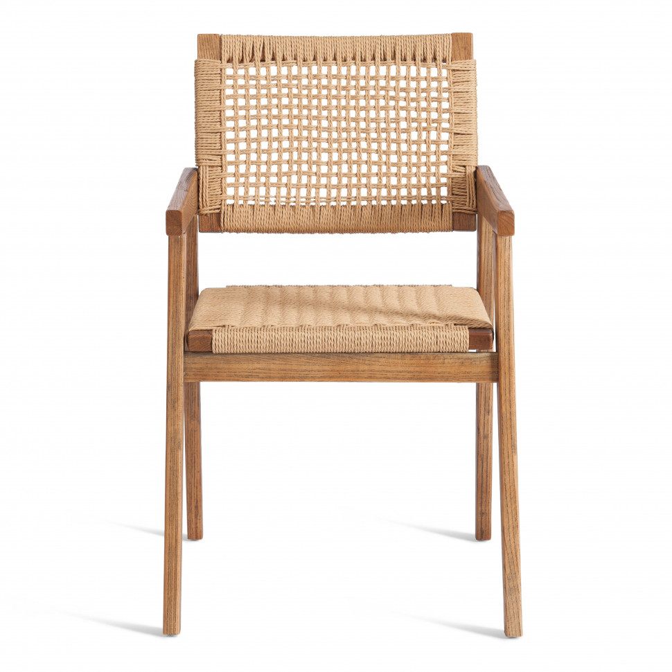 Стул VANHEIM дерево вяз/бечевка, Груша (№3), 46х45х83 см