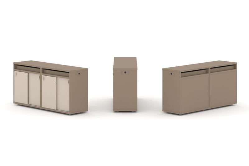 Estetica Набор №3. Тумба двойная+топ ES.NB.2T-3 Латте/Капучино 1500*410*750