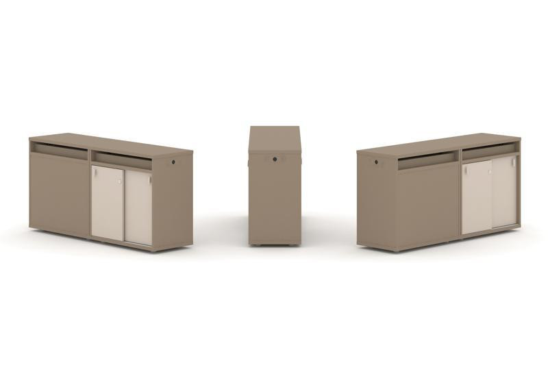 Estetica Набор №3. Тумба двойная+топ ES.NB.2T-3 Латте/Капучино 1500*410*750