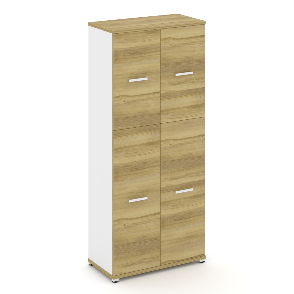 Concept Шкаф 1 широкая секция, 5 ниш CN.STS.E-515 W Дуб Винченцо/Белый Бриллиант/Металл Белый 836*42