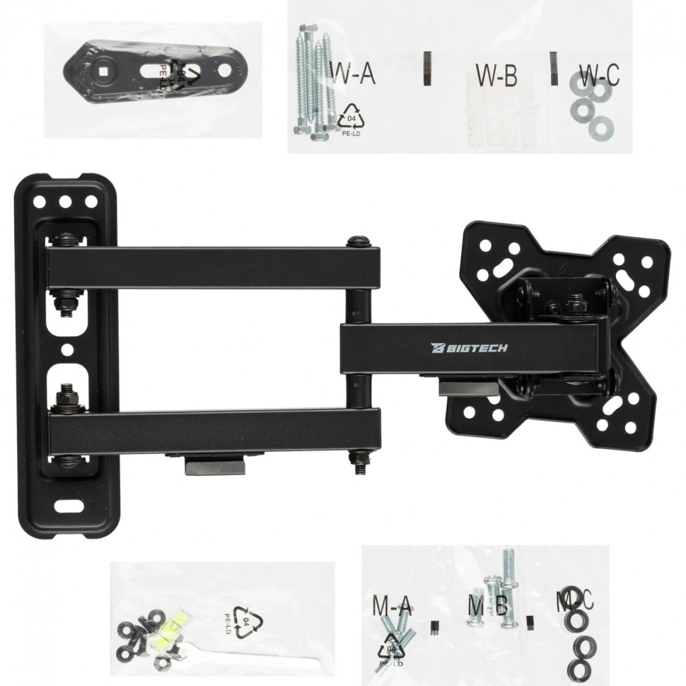 Кронштейн Bigtech BTL-TVWM-22Т TV 23-43 стальной настенный