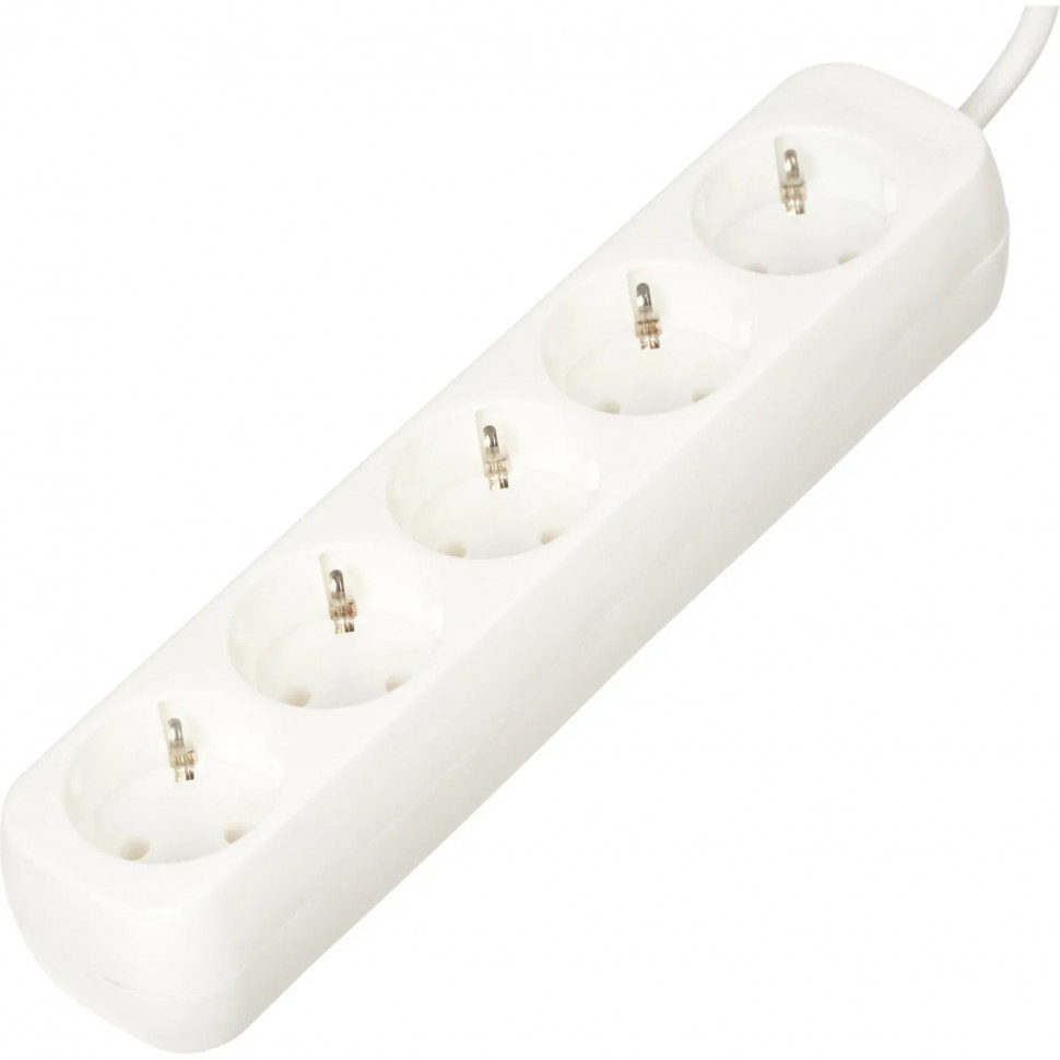 Удлинитель BigTech UTD-510-5-W (5р/5м/10А/2,2кВт/1мм2/белый)