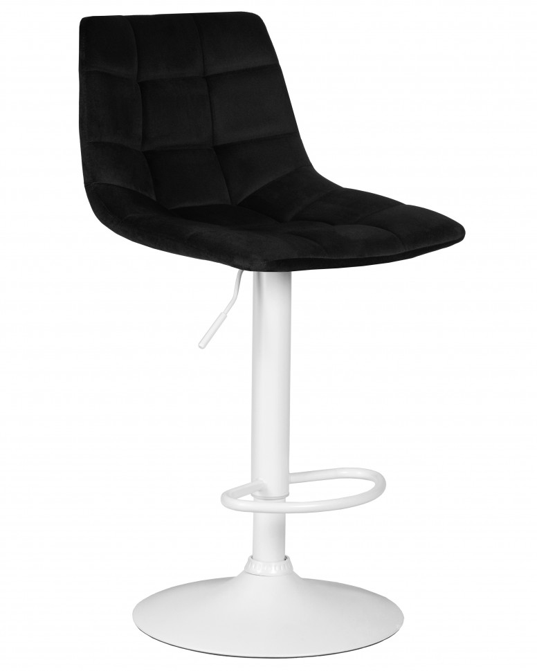 Стул барный DOBRIN TAILOR WHITE, черный велюр (MJ9-101)