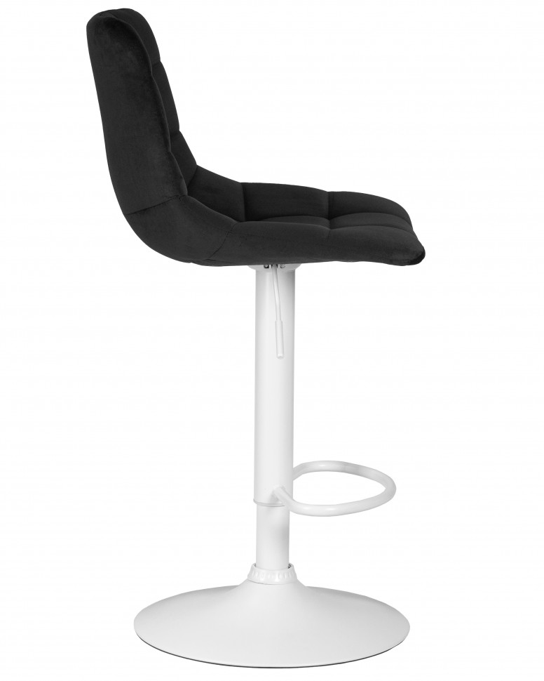 Стул барный DOBRIN TAILOR WHITE, черный велюр (MJ9-101)