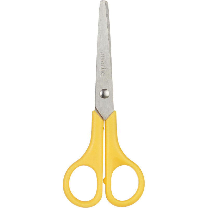 Ножницы Attache 130 мм с пластиковыми ручками, цвет желтый