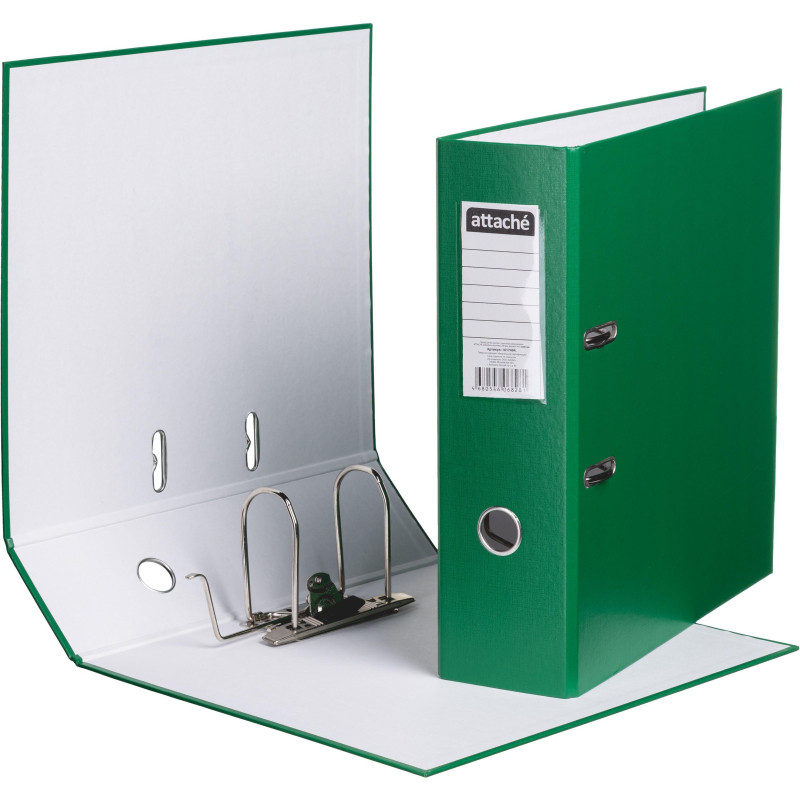 Папка-регистратор с арочн.мех.AttacheSelection Экономи 90мм,зел,ПБП1,карм.к