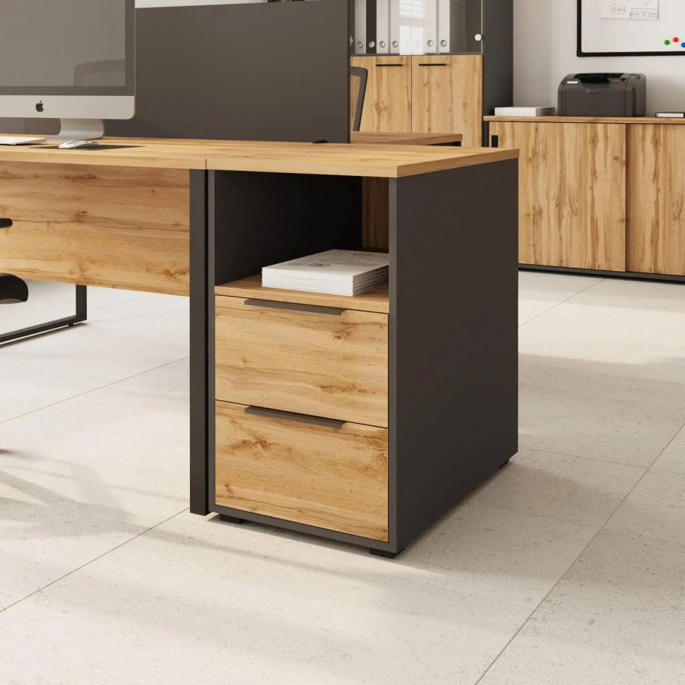 Тумба приставная К-Loft 241T001 дуб натур./графит