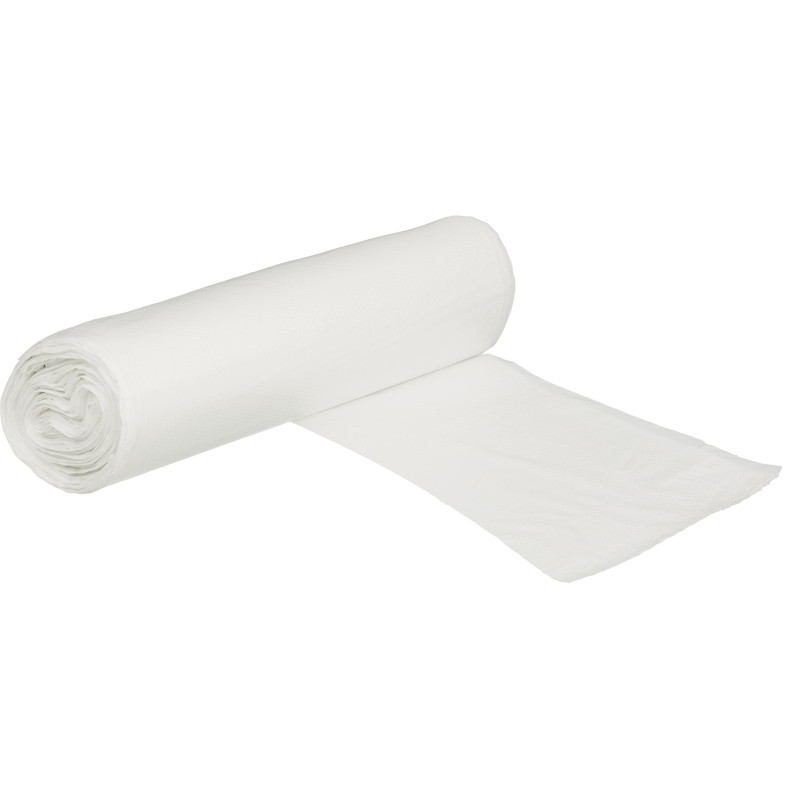 Мешки для мусора ПНД 60л 10мкм 20шт/рул белые 60x90см Комус с ручками