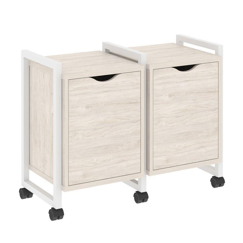 Loft Тумба на колесных опорах VR.L-TN-2.K Денвер Светлый/Металл Белый 970*460*767