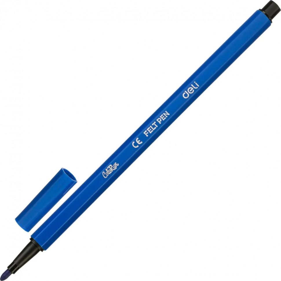 Фломастеры Deli EC157-24, 6-гранные, вентилируемый колпачок, 24 цв/наб