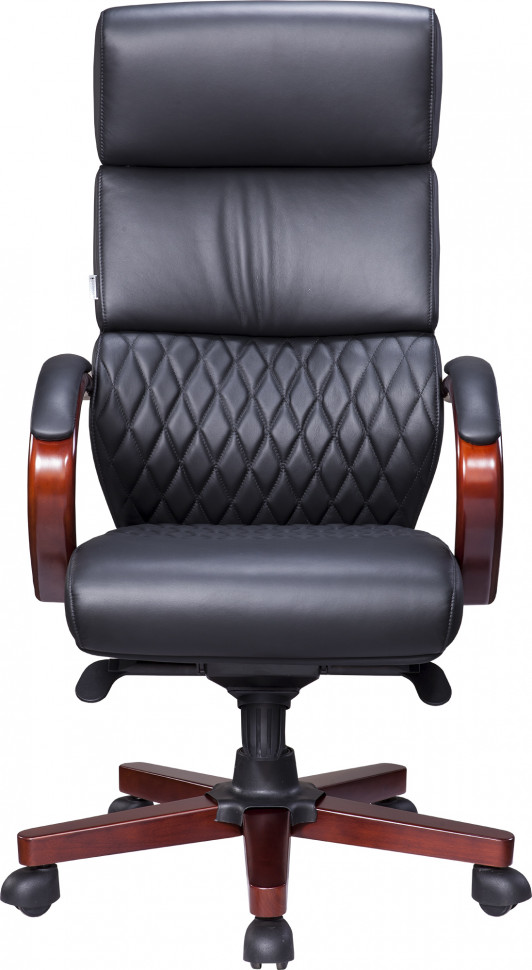 Кресло Everprof President Wood (Президент Вуд) Кожа Черный