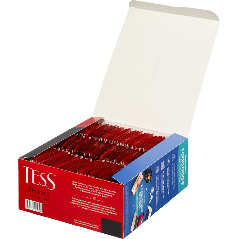 Чай черный Tess Thyme 100 пакетиков (чабрец)