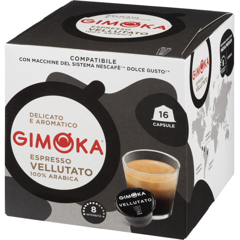 Кофе в капсулах Gimoka Dolce Gusto Espresso Velluato (DG), 16кап/уп