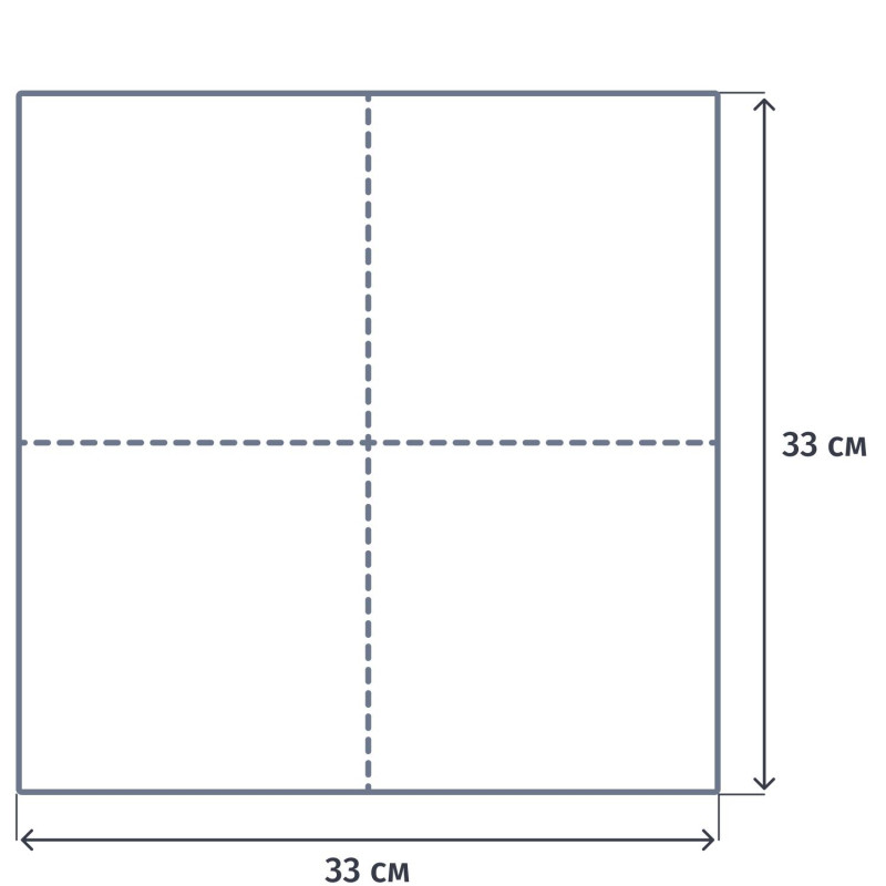 Салфетки бумажные Luscan ¼ сложение 3 сл 33х33см белые 200 шт/уп