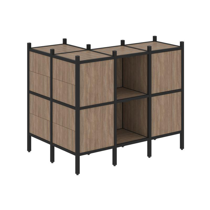 Loft Угловой внешний стеллаж наборный VR.L-51 Дуб Аризона/Металл Черный 862*1278*1047 Loft Угловой внешний стеллаж наборный VR.L-51 Дуб Аризона/Металл Черный 862*1278*1047