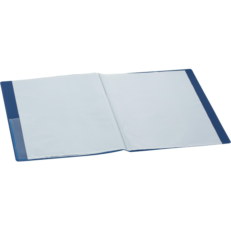 Папка файловая 40 файлов Комус Шелк синяя