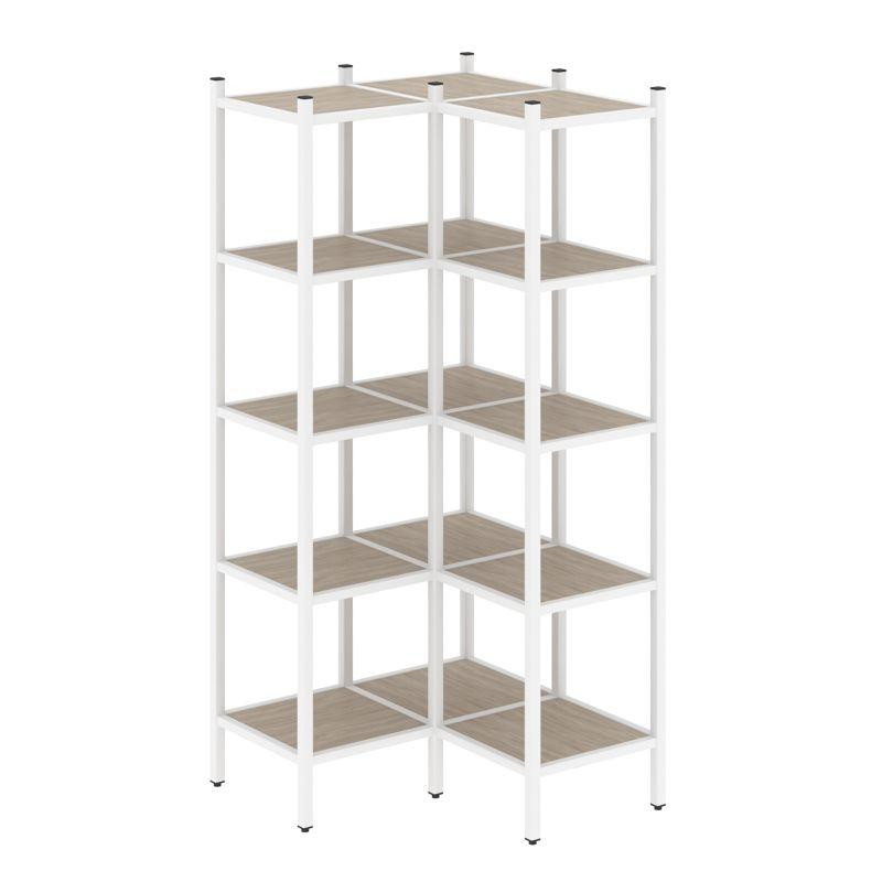 Loft Угловой внутренний стеллаж VR.L-32 Дуб Аттик/Металл Белый 862*862*1869