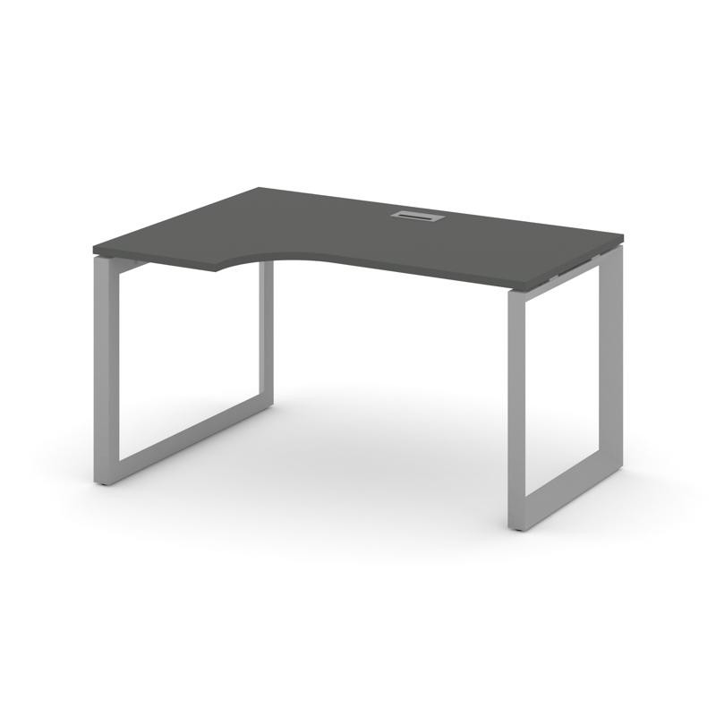 Style Project Стол рабочий эргономичный SN-59O.SPA-021(L) Антрацит/Металл Серый/Серебро Заглушка 138