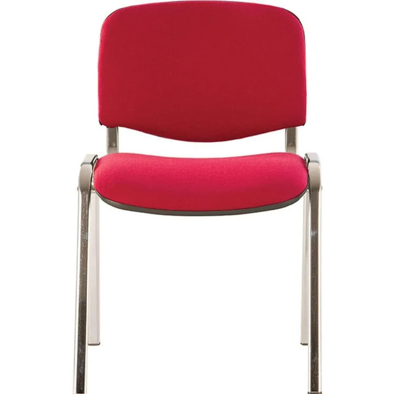 Стул 0MX_UA_EChair Rio(ИЗО/ISO) хром, ткань красная C02, поперечина 18