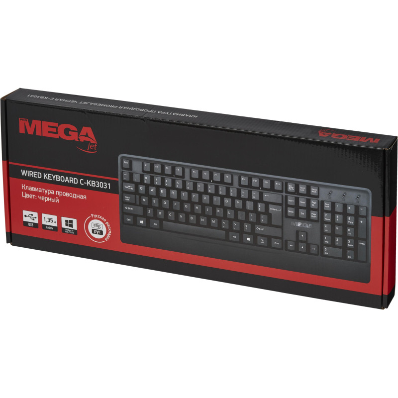 Клавиатура ProMega C-KB3031 черная, USB, 104кн