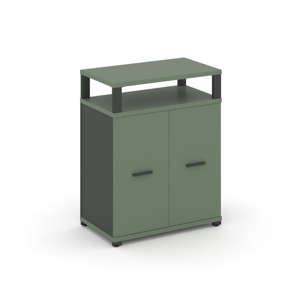 Concept Распаш. шкаф опорный/приставной с верх. горизонтом  CN.SOPR-002 A Кобо/Антрацит/Металл Антра